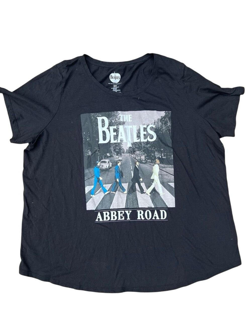 Official The Beatles Abbey Road Black Women’s T Shirt 2XL Apple 2021